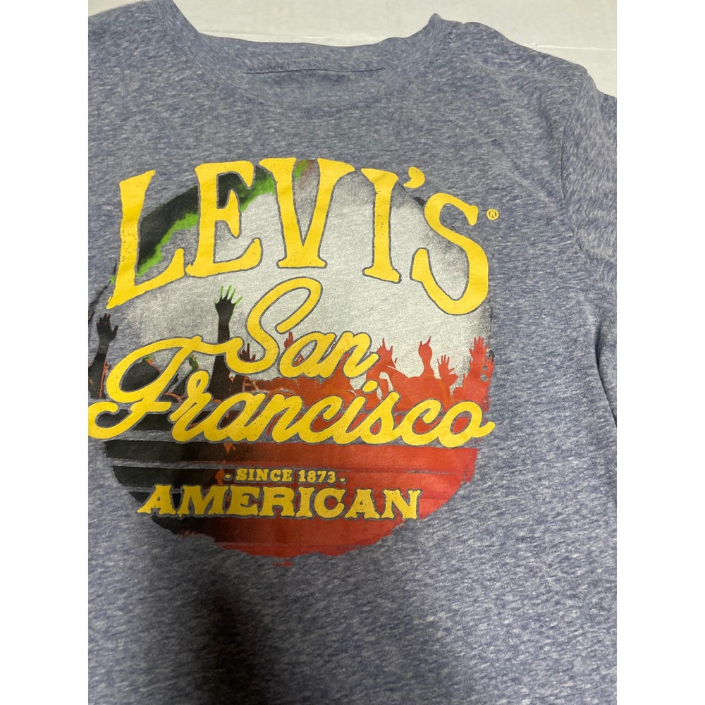 Kids Levi's San Francisco American Graphic Tee Gray‎ Size L 12 13 Years - Picture 2 of 8